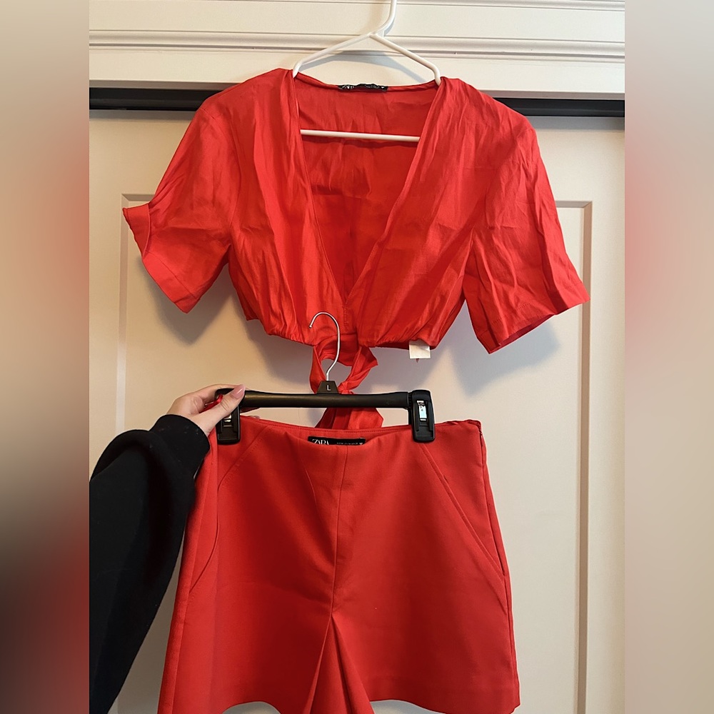 Zara Crop Top and Skort Set